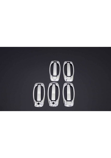 Peugeot Bipper Uyumlu Kapı Kolu 5 Kapı 10 Parça Set 2008 ve Üzeri Paslanmaz Krom