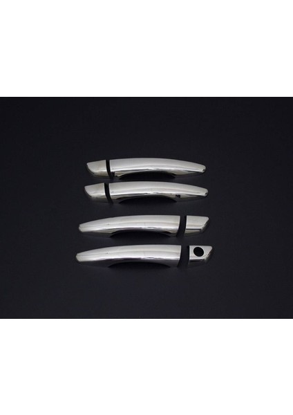 Peugeot 208 Hb Uyumlu Kapı Kolu 4 Parça 2019 ve Üzeri Paslanmaz Krom