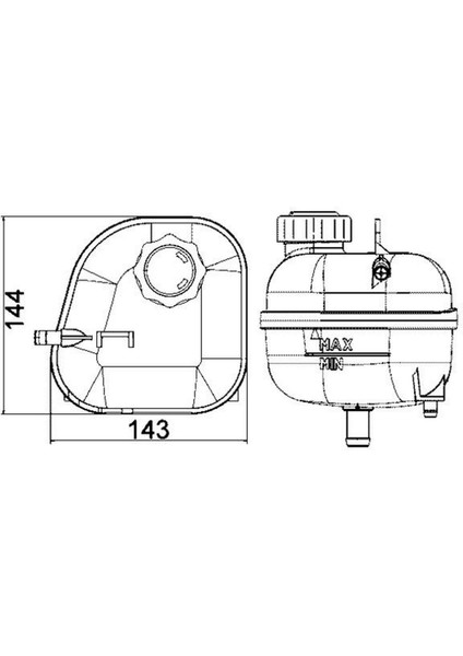 Radyator Yedek Su Deposu Mini R50 R52 R53 Dpmah