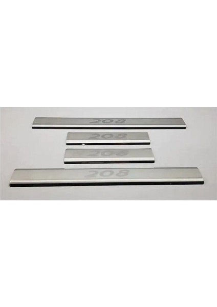 Peugeot 208 Hb Uyumlu Kapı Eşiği 4 Parça 2012-2019 Paslanmaz Krom