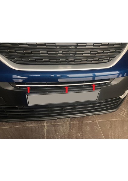 Peugeot Rifter Uyumlu Ön Panjur Çıtası Plaka Üstü 2019 ve Üzeri Paslanmaz Krom fiyatları