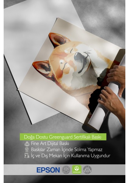 Çerçevesiz Poster, Shiba Inu Köpek Portre, Genç Odası Dekoru Poster No: 112432