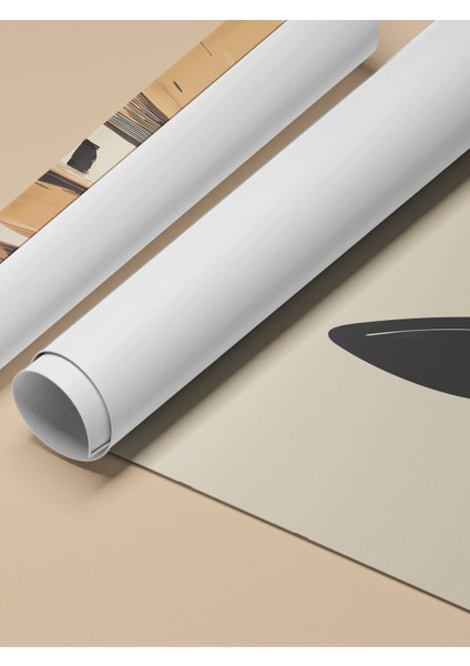 Çerçevesiz Poster, Minimal Kedi Portresi, Genç Odası Dekoru Poster No: 112439 fırsatları