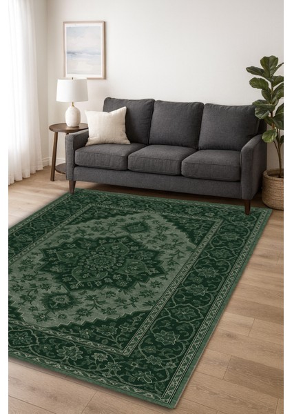 |vintage Etnik Otantik Salon Mutfak Halısı Koyu Yeşil|yıkanabilir Halı modelleri