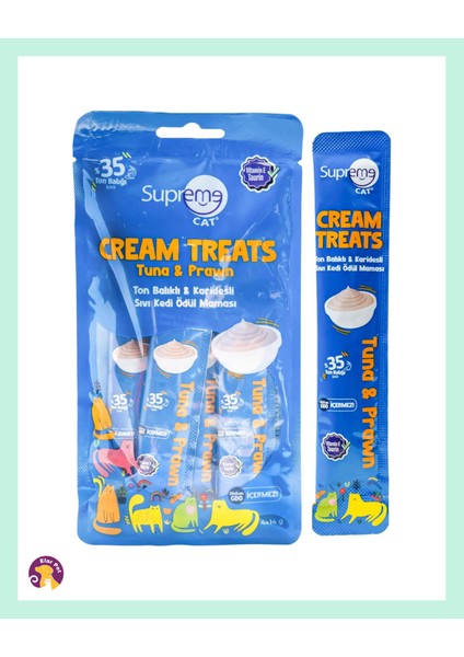 ton balıklı ve karidesli Sıvı Kedi Ödül Maması 4 x 14 gr