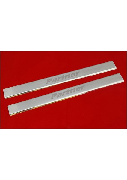 Peugeot Partner Uyumlu Kapı Eşiği 2 Parça 1996-2008 Paslanmaz Krom