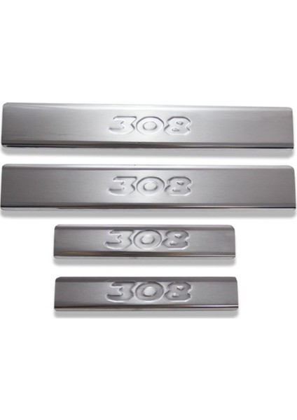 Peugeot 308 Hb/sw Uyumlu Kapı Eşiği 4 Parça 2007-2013 Paslanmaz Krom