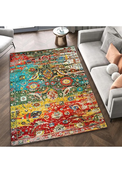 | Vintage Eskitme Tarz Otantik Minimalist Modern Desenli| Yıkanabilir Halı fiyatları