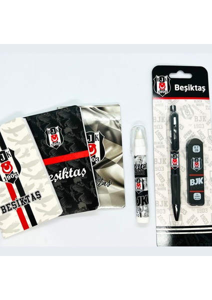 Beşiktaş Lisanslı Kırtasiye Seti – 3 Defter, Versatil Kalem, 0.7 Kalem Ucu ve Roket Silgi – Bjk Taraftar Okul ve Öğrenci Seti modelleri