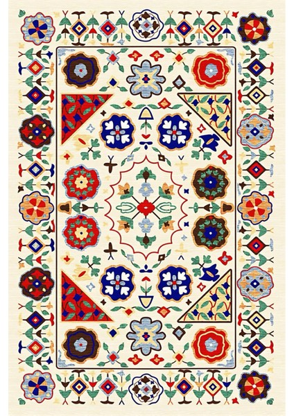| Vintage Eskitme Tarz Otantik Minimalist Modern Desenli| Yıkanabilir Halı