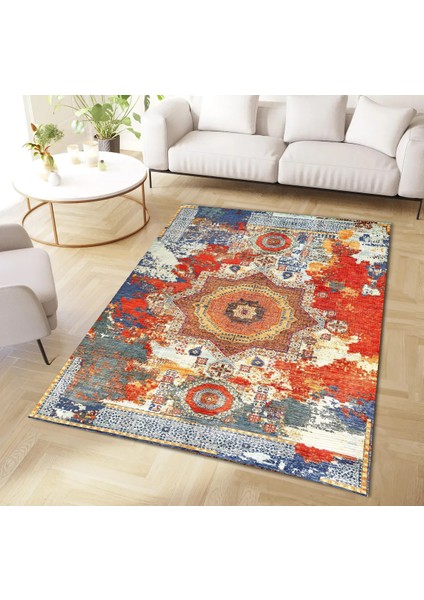 | Vintage Eskitme Tarz Otantik Minimalist Modern Desenli | Yıkanabilir Halı fiyatları
