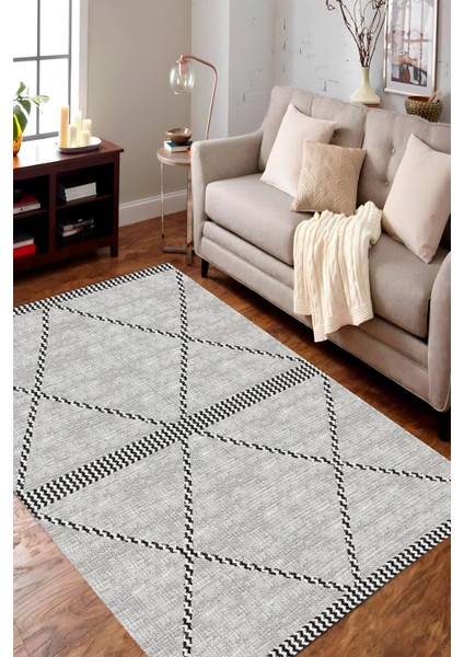| Vintage Eskitme Tarz Otantik Minimalist Soft Gri | Yıkanabilir Halı modelleri