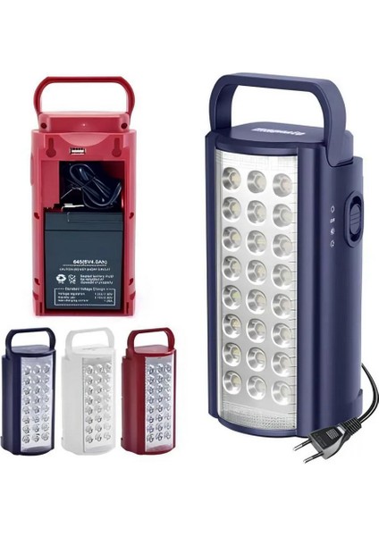 24 LED 80 Saat Şarjlı Kamp Lambası – Telefon Şarjlı, Elektrik Kesilince Otomatik Yanan Işıldak fırsatları