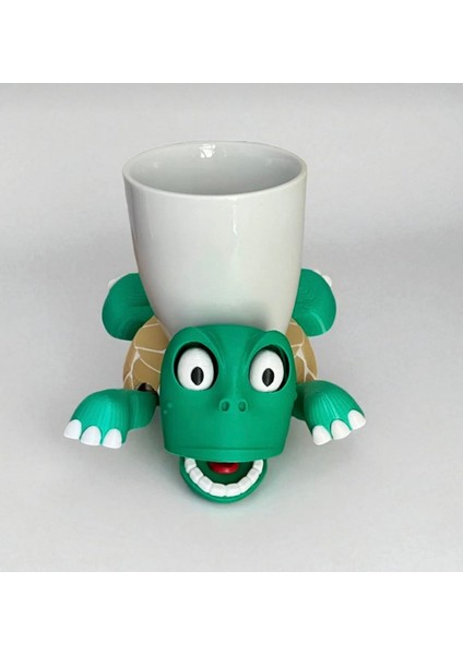 Sevimli Kaplumbağa Bardak Altlığı – Hareketli ve Eğlenceli Kupa Altlığı(Sütlü Kahve-Beyaz Çizgili) fırsatları