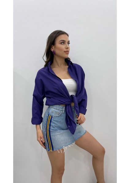 Kadın Oversize Basic Uzun Kol Gömlek modelleri