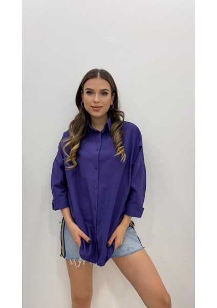 Kadın Oversize Basic Uzun Kol Gömlek indirimleri