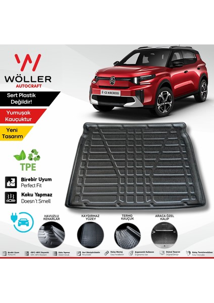 Citroen E C3 Aircross Bagaj Havuzu Elektrikli 2025 Sonrası Uyumlu 3D Ultraflex Esnek