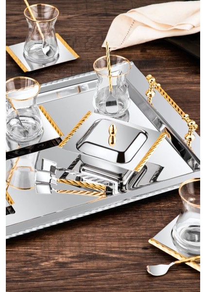 Roma 40 Parça 12 Kişilik Çay Seti - 18/10 Paslanmaz Çelik fiyatları