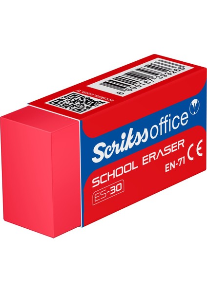 Es-30 Kırmızı Okul Silgisi 4 Adet