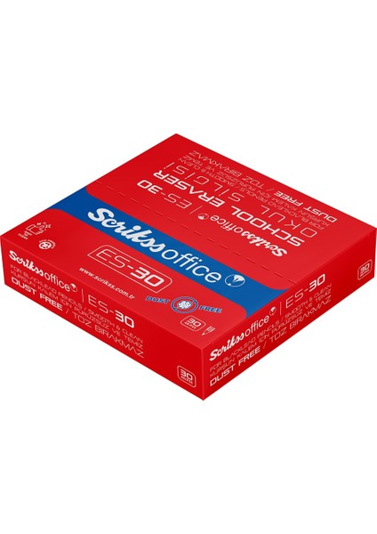 Es-30 Kırmızı Okul Silgisi 4 Adet fiyatları