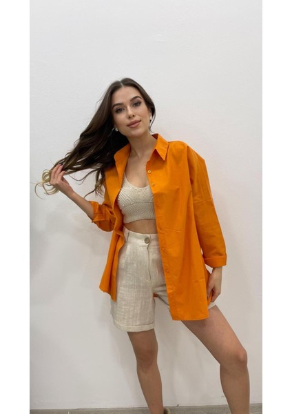 Kadın Oversize Basic Uzun Kol Gömlek fiyatları