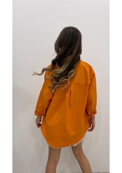 Kadın Oversize Basic Uzun Kol Gömlek modelleri