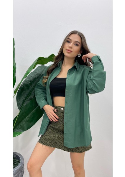 Kadın Oversize Basic Uzun Kol Gömlek fırsatları