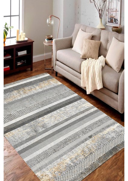 | Vintage Eskitme Tarz Otantik Minimalist Soft Gri | Yıkanabilir Halı modelleri