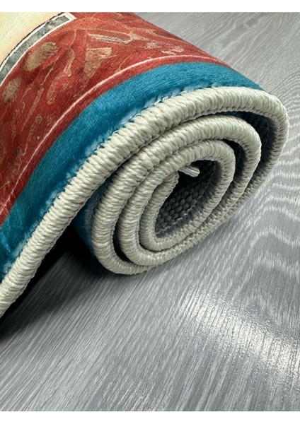 | Vintage Eskitme Tarz Otantik Minimalist Soft Krem-Yeşil | Yıkanabilir Halı indirimleri