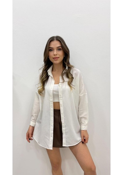 Kadın Oversize Basic Uzun Kol Gömlek fiyatları