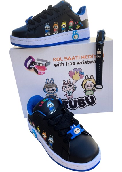 Labubu Çocuk Spor Ayakkabı Unisex + Labubu Akıllı Kol Saati Hediyeli