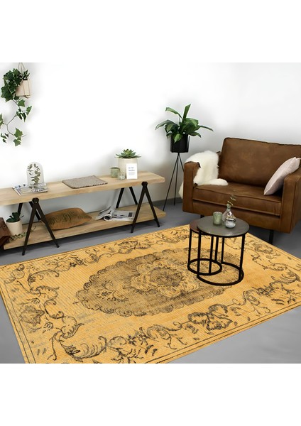 |vintage Eskitme Tarz Otantik Minimalist Krem |yıkanabilir Halı