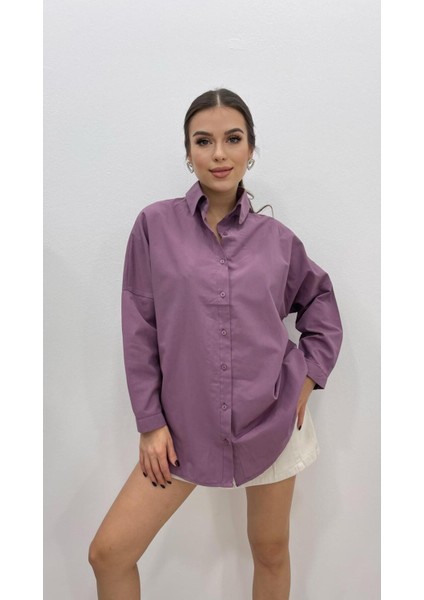 Kadın Oversize Basic Uzun Kol Gömlek fiyatları