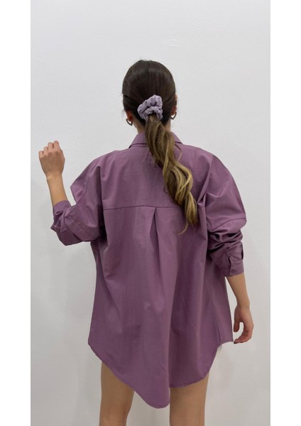 Kadın Oversize Basic Uzun Kol Gömlek modelleri