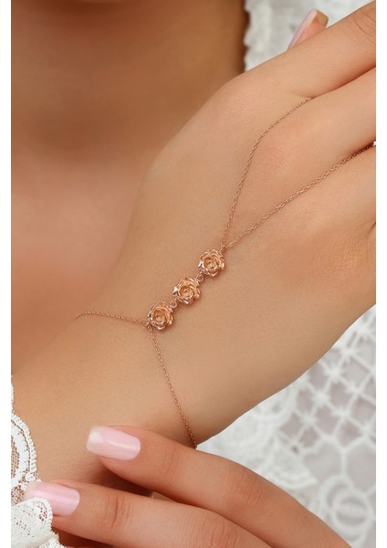 925 Ayar Gümüş Rose Sıra Güller Şahmeran - 45103701