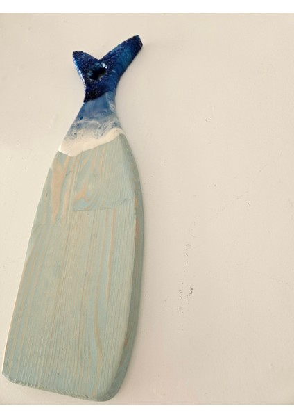 Doğal Ağaç Epoksi Balık Kuyruğu Sunumluk