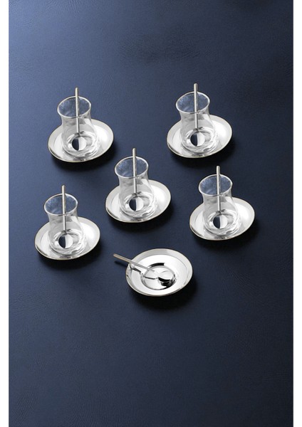 Rio 18 Parça 6 Kişilik Çay Seti - 18/10 Paslanmaz Çelik