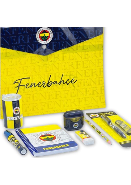Fenerbahçe Lisanslı Kırtasiye Seti – Çıt Çıt Dosya, Telli Defter, Kalem, Versatil Kalem, Uç, Silgi, Roket Silgi, Kalemtraş ve Islak Mendil – Fenerbahçeli Fb Taraftar Okul ve Öğrenci Seti fiyatları
