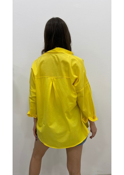 Kadın Oversize Basic Uzun Kol Gömlek indirimleri