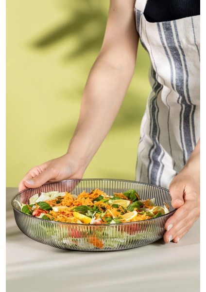 Mithra Life Füme Esnek Kırılmaz Plastik Meyve Sebze Salata Sunum Geniş Çanak Kasesi MIT1225 fırsatları