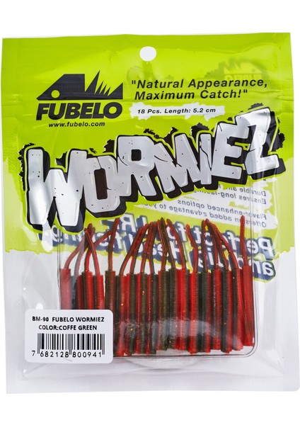 Wormiez 5.2cm 18 Adet Lrf Silikonu Coffe Green