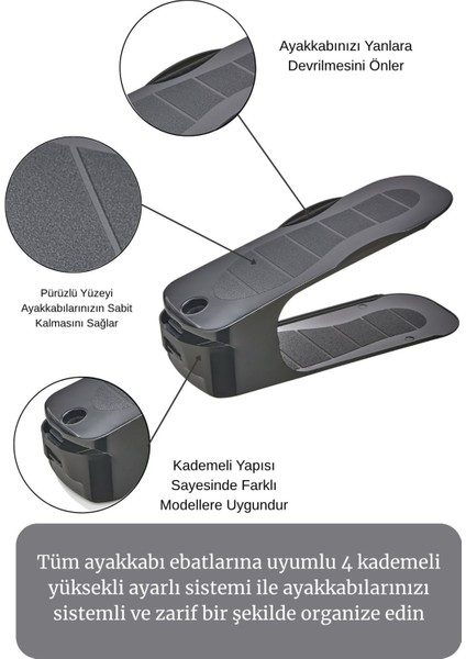 Mithra Life 16 Adet Ayarlanabilir Ayakkabı Rampası Düzenleyici Dolap Içi Organizer MIT1228 fiyatları