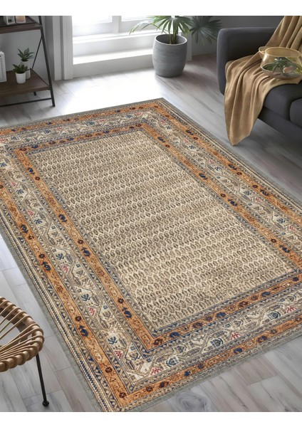 |vintage Eskitme Tarz Otantik Minimalist Krem-Sarı |yıkanabilir Halı fiyatları