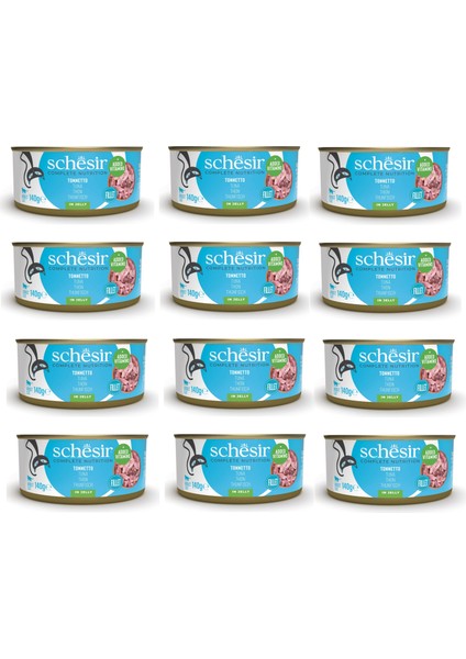 Ton Balıklı Tam ve Dengeli Kedi Konserve Jöleli 140 Gr. x 12 Adet