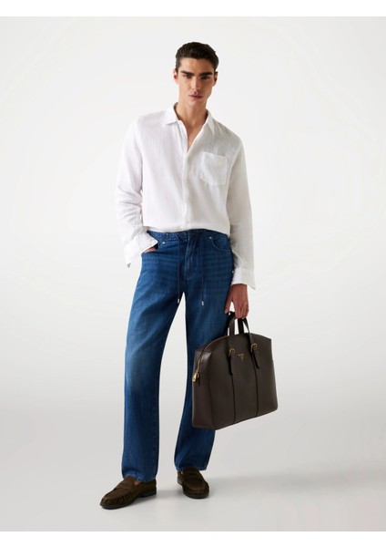 Owen Erkek Mavi Keten Karışımlı Regular Fit Jean M5YAT5D5NO0-GNVA fiyatları