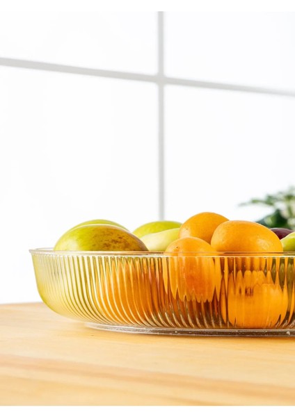 Mithra Life Şeffaf Esnek Kırılmaz Plastik Meyve Sebze Salata Sunum Geniş Çanak Kasesi MIT1224