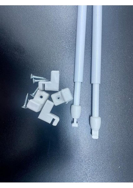 Beyaz Briz Perde Çubuğu (Kelebek Perde Çubuğu) 30-50CM