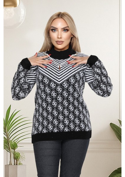 Göz Alıcı Kolye Detaylı Şık Sakal (Yumoş) Bluz- Balıkçı Yaka Modern Zarif Tasarım indirimleri