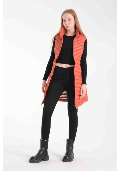Omnı Heat Termal Turuncu Slim Fit Kadın Yelek