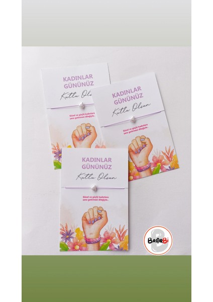 8 Mart Kadınlar Günü Hediyesi Şans Bilekliği 10 Adet